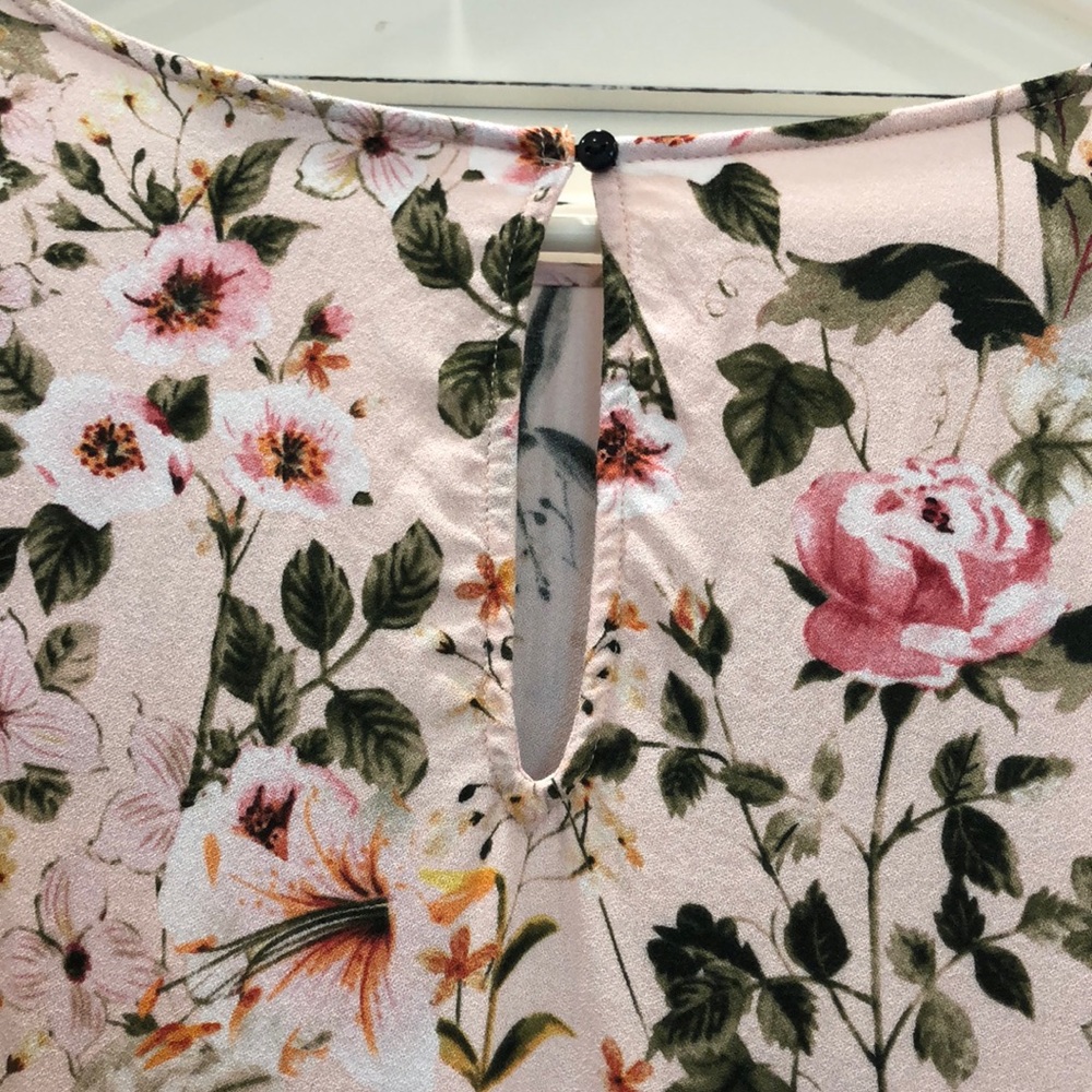 Dalia dropped double ruffle sleeve floral top Size large - Picture 6 of 14